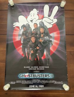 Original (Not A Reprint) 1989 Ghostbusters II Theatrical Movie Poster
