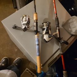 NEW SHIMANO STRADIC 1000FJ , CABELAS XML SERIES ROD, DIAWA D WAVE 4000B REEL , AN CABELAS  PRO GUIDE LM6 ROD ALL FOR $60