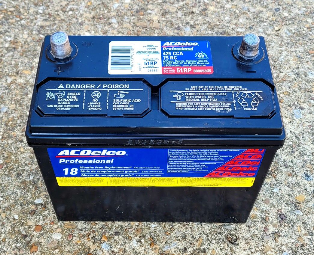Used ACDelco Car Battery - Bateria Group Size 51R