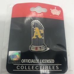 Oakland Athletics World Series Trophy Pin New