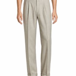 Tommy Hilfiger Tan Khaki Pleated Dress Pants Size 36x29