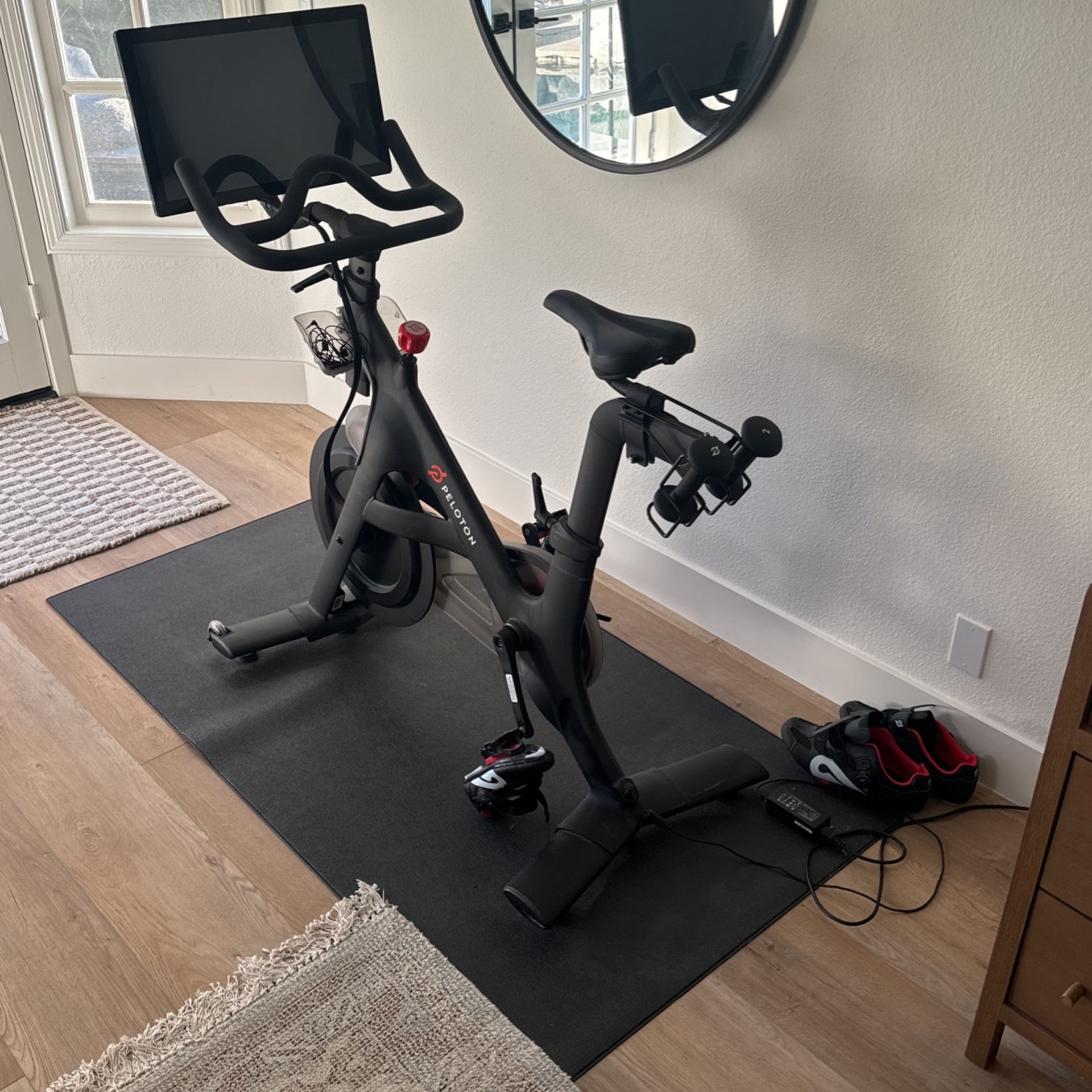 Peleton and 2 Sets Of Shoes / Mat - $999