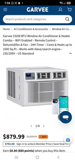 24000btu air conditioner yours for $400 retials for $879
