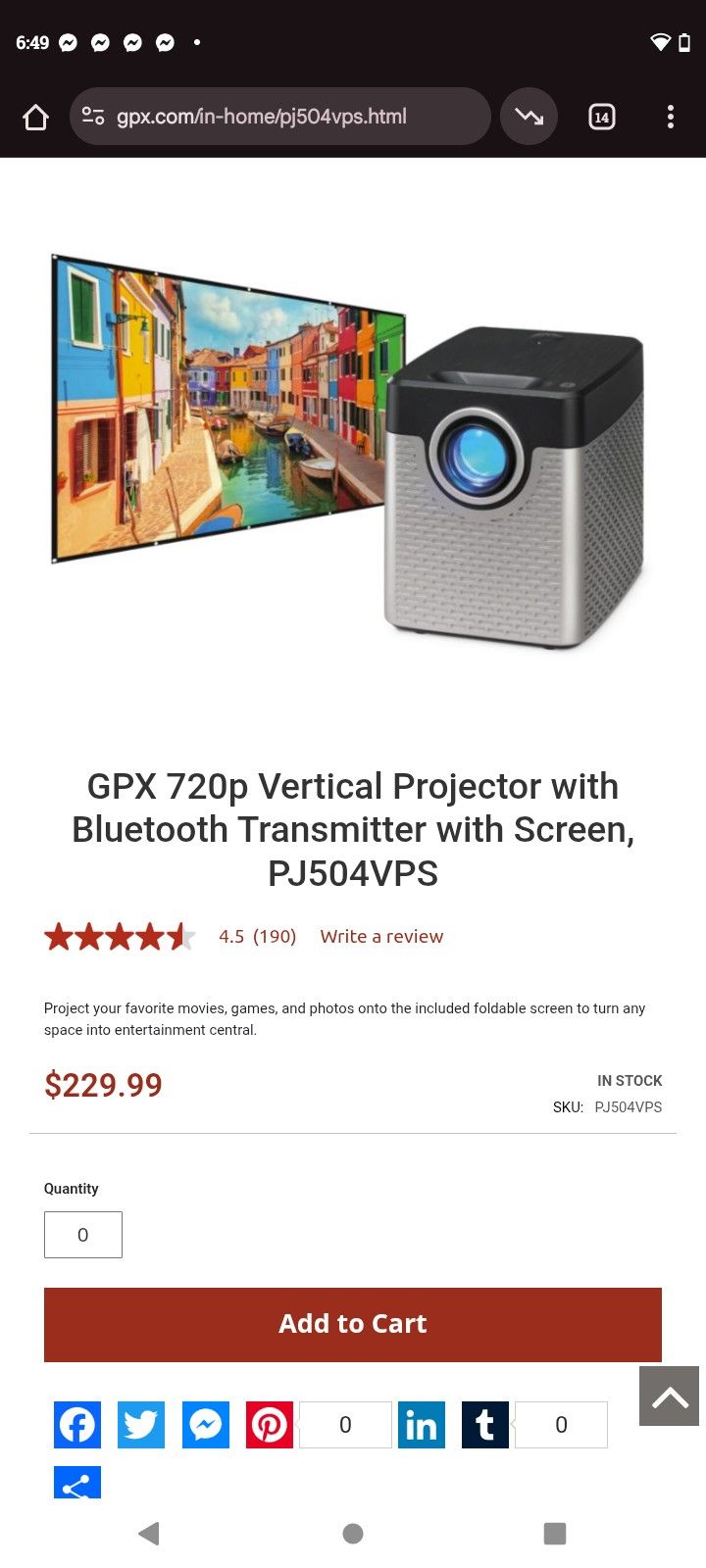 GPX 720P