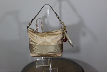 Vintage Gold Coach Shoulder Bag