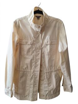 Eddie Bauer Lightweight Utility Jacket Color Cream L size