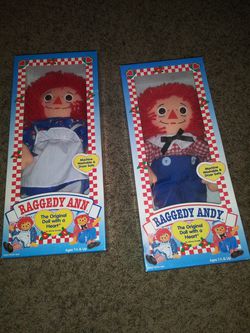Raggedy ann n andy new in box 30.00 for both