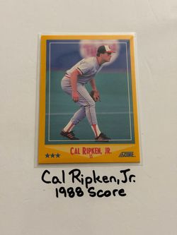 Cal Ripken,Jr. Baltimore Orioles Hall of Fame Shortstop 1988 Score Card.