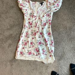 White Flowered Dress