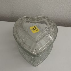 Crystal Heart Shape Candy Dish $10