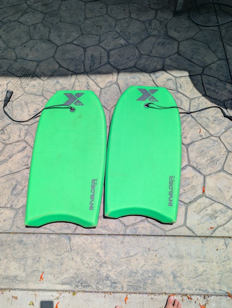 2x Custom X Invader Body Boogie Boards