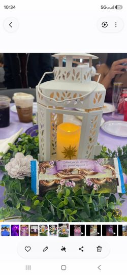 White Lanterns Used for Centerpieces