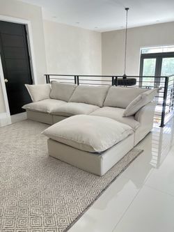 Beige cloud sectional sofa (NEW)