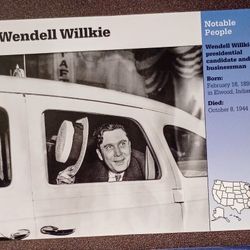 1997 Wendell Willkie Presidential Candidate American History Vintage Collectible Large Card