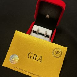 Brand New 0.25ctw Moissanite Pave Hoop Earrings - GRA Certified 925 Sterling Silver