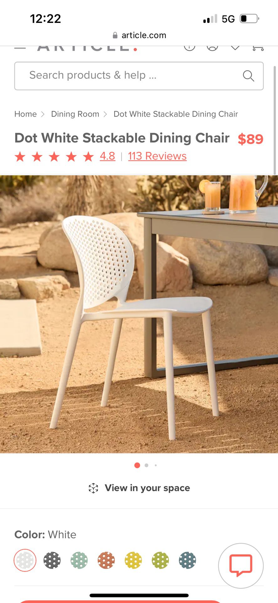 Article Indoor And Outdoor Dot Chairs