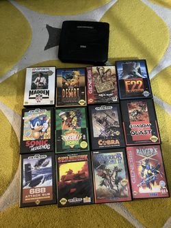 SEGA Genesis Console And Games Lot (READ)