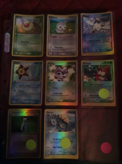 Pokemon Holographic cards- 8 cards