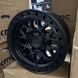 17”x9” S-BLK KMC WHEELS ON SALE!!!! 6x139.7