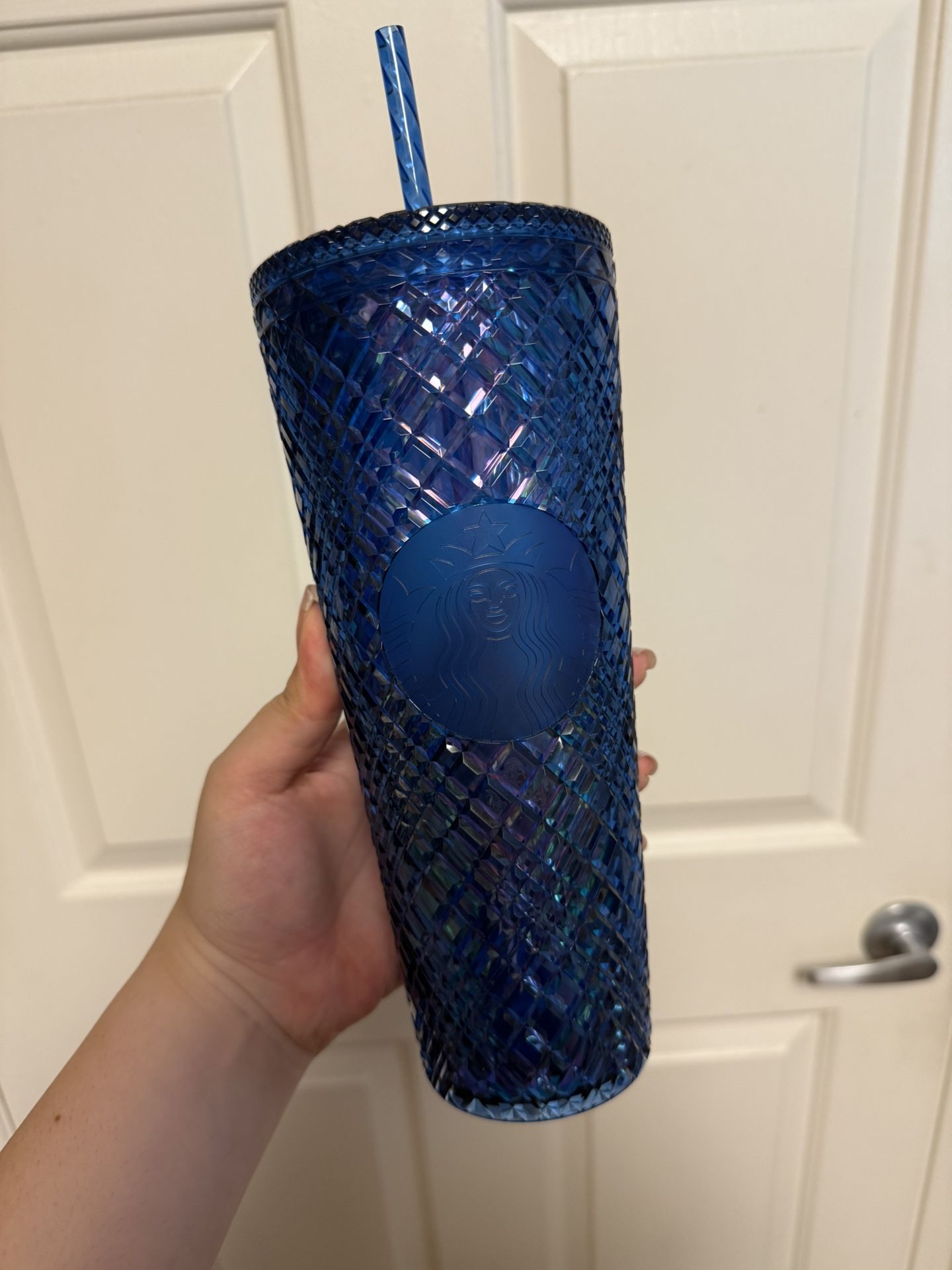 Starbucks Azure Blue Jeweled Tumbler