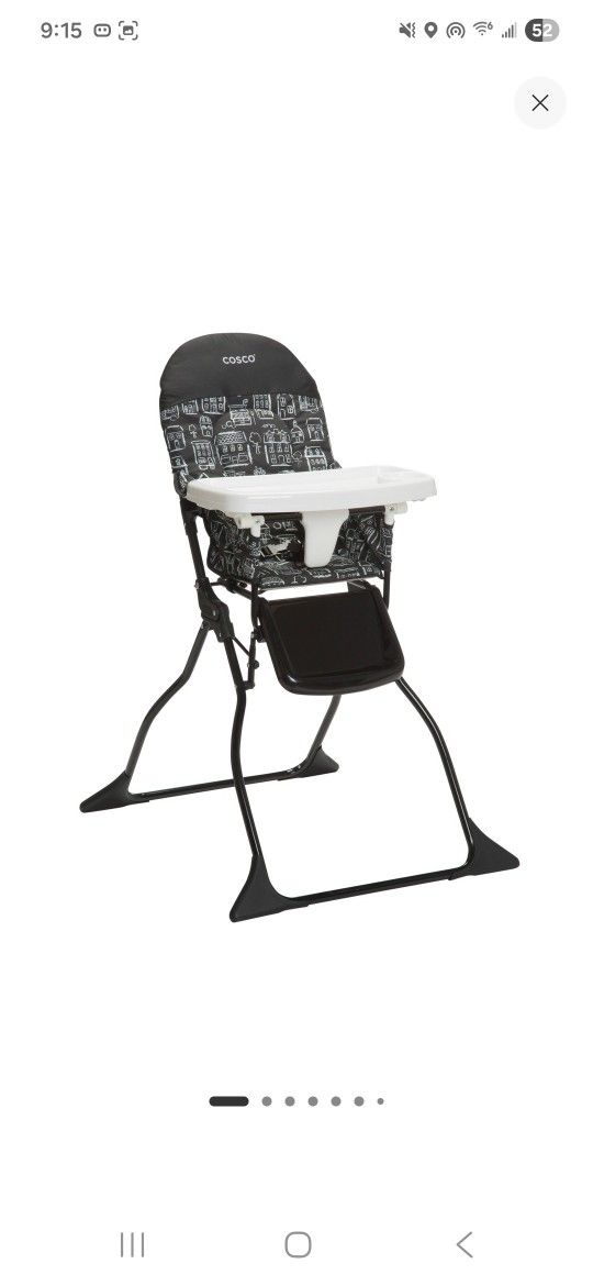 2 High Chairs Foldable