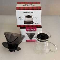 Kalita Wave Glass Coffee Server Hario Mugen Dripper - 300ML