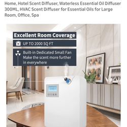 JCLOUD Smart Scent Air Machine with Cold-Air Tech for Home, Hotel Scent Diffuser, Waterless Essential Oil Diffuser 300ML, HVAC Scent Diffuser for Esse