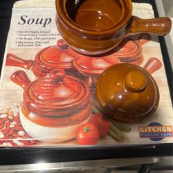 Soup Crocks With Lids  For Chili