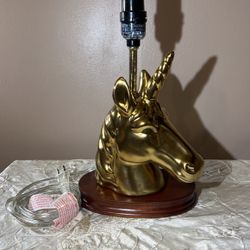 Golden Unicorn Lamp