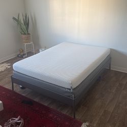 Full Bed Frame Box Spring And Memory Foam Mattress (medium Firm) 