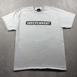 Vintage Independent Truck Co Shirt Men’s L White Skater Skate 90s Y2K #3142