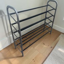 Metal 5-Tier Shoe Rack Closet Storage Organizer Shelf! Great condition 35x10x30in