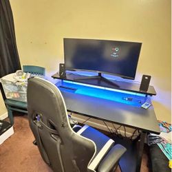 Gaming desk setup