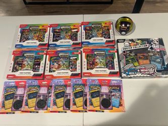 Pokémon TCG 13-Piece Sealed Lot — First Partner Series 2 & 3 + Blisters + Poster collection + Tin