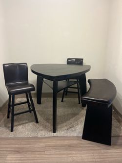 Black Dining Table Set – $300