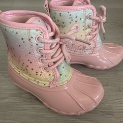 Pink Rain Boots Toddler Girl Size 5