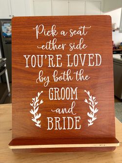Pick A Seat Ceremony Sign