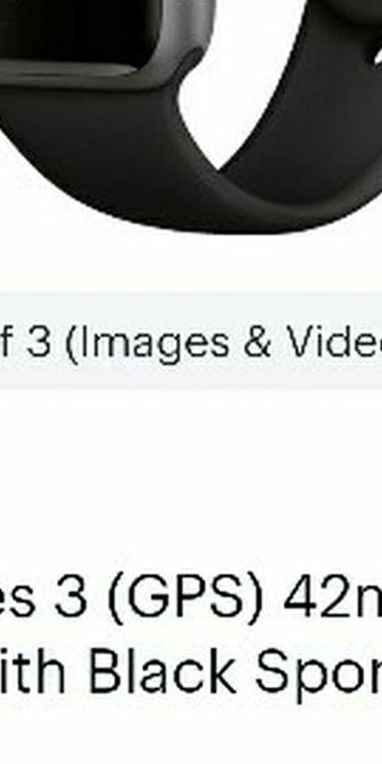 Apple Watch Series 3 (GPS) 42mm Space Gray Aluminum Case with Black Sport Band