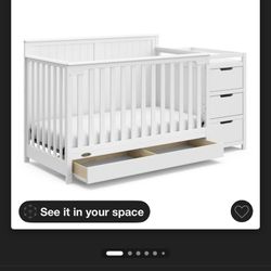 White Crib & Changing Table 