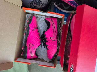 Nike Girls Soccer Cleats and Shin Guards