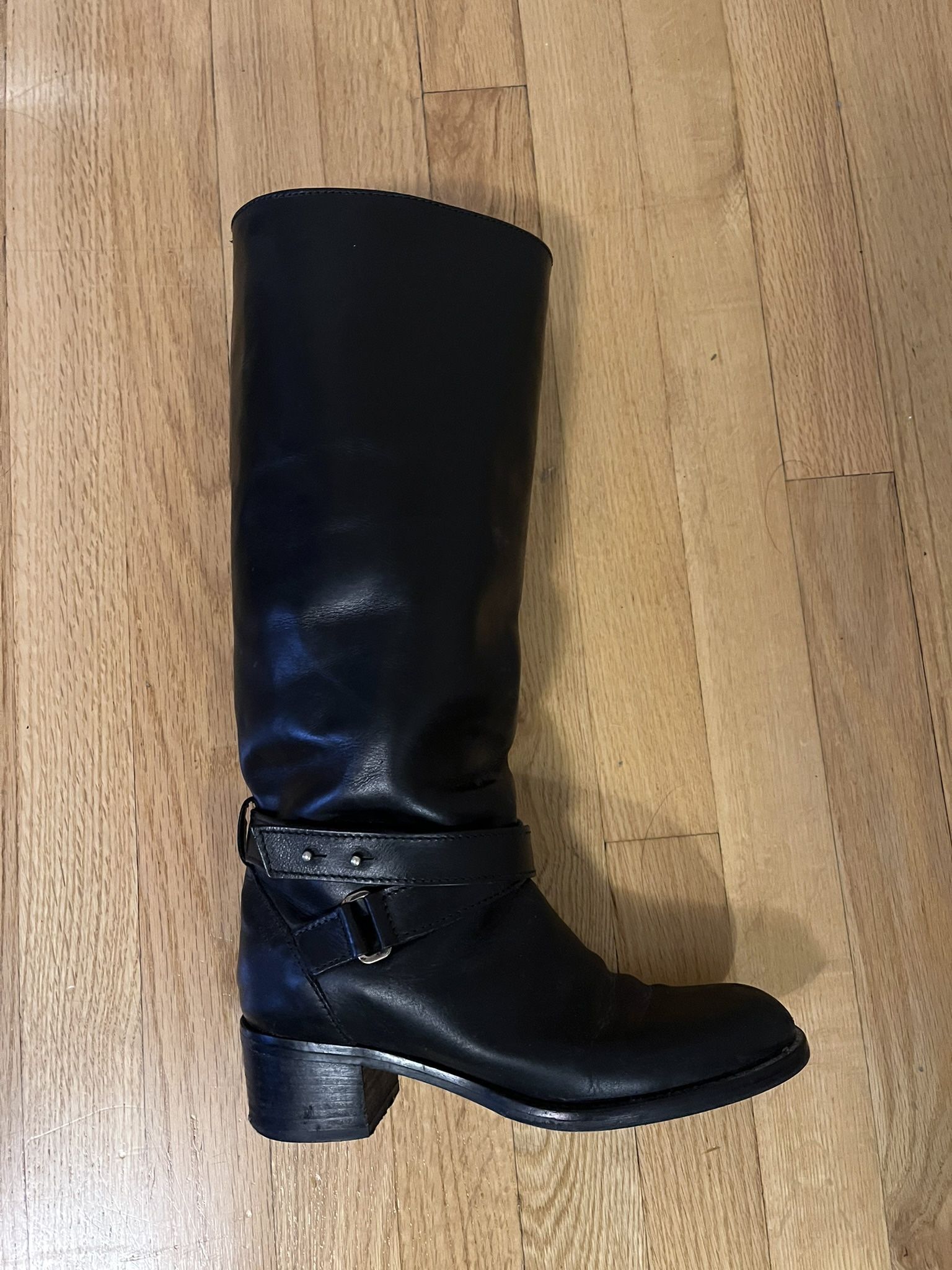 J.Crew Black Leather Boots - Size 6