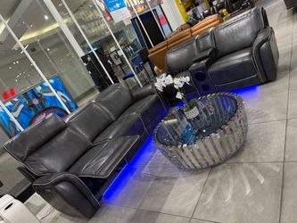Power Reclining Sofa Set With Power headrest with Bluetooth and Speakers 🔊