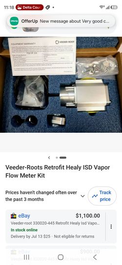 Vander root flow meter never used