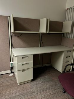 Complete Office Setup – Desk + Cabinets – Quick Sale