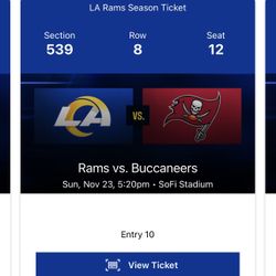2 Rams Vs Bucs Tickets