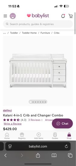 Baby crib 4 in 1
