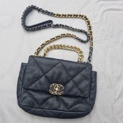 Leather Channel Bag