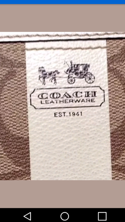 Coach Heritage Signature Stripe PVC with Patent Leather Trim