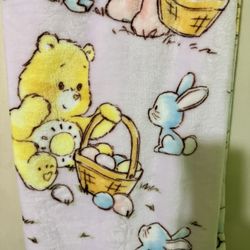 Care Bear Easter Plush Throw Blanket