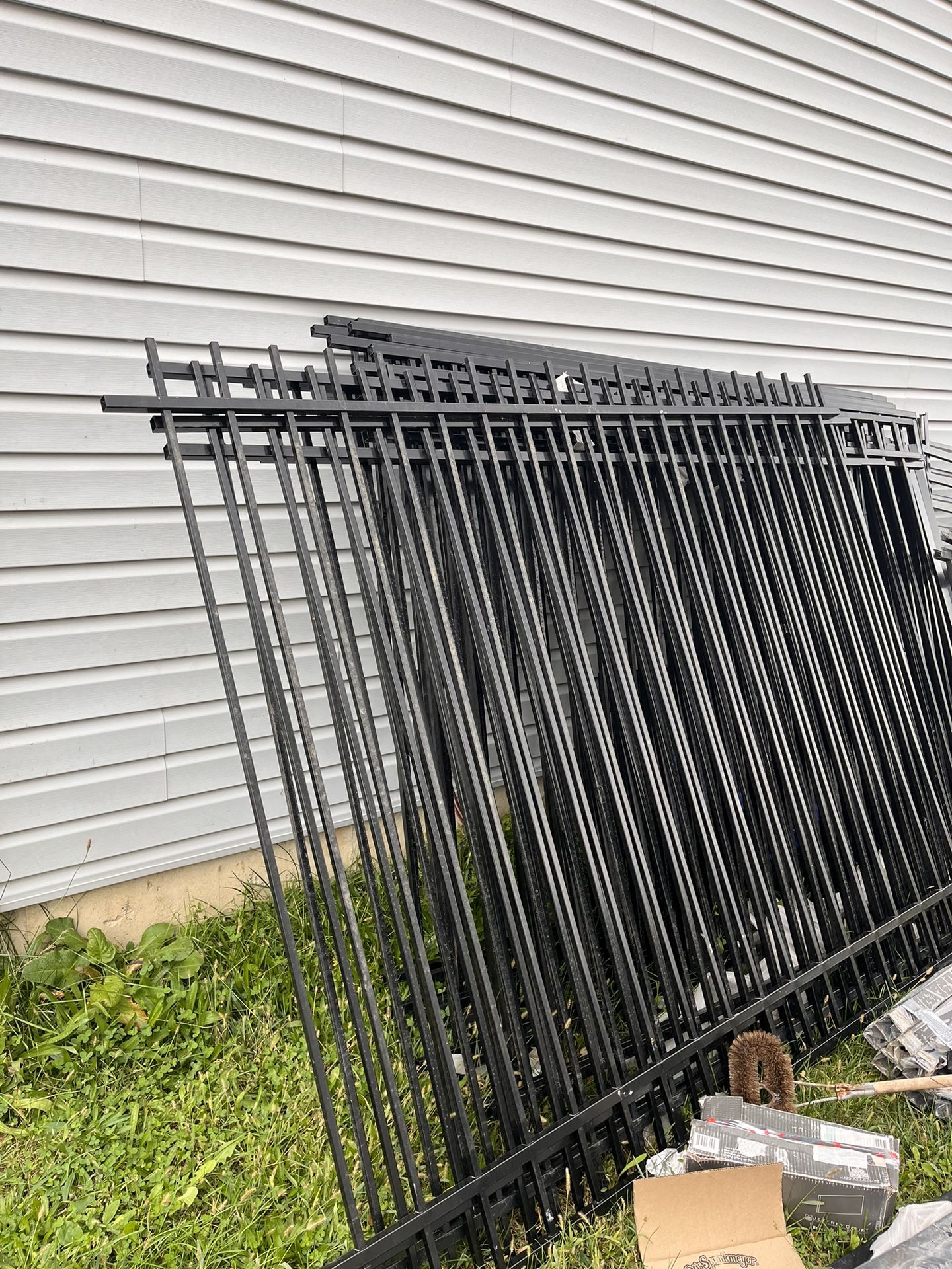 8x6 Black Iron Fence New 